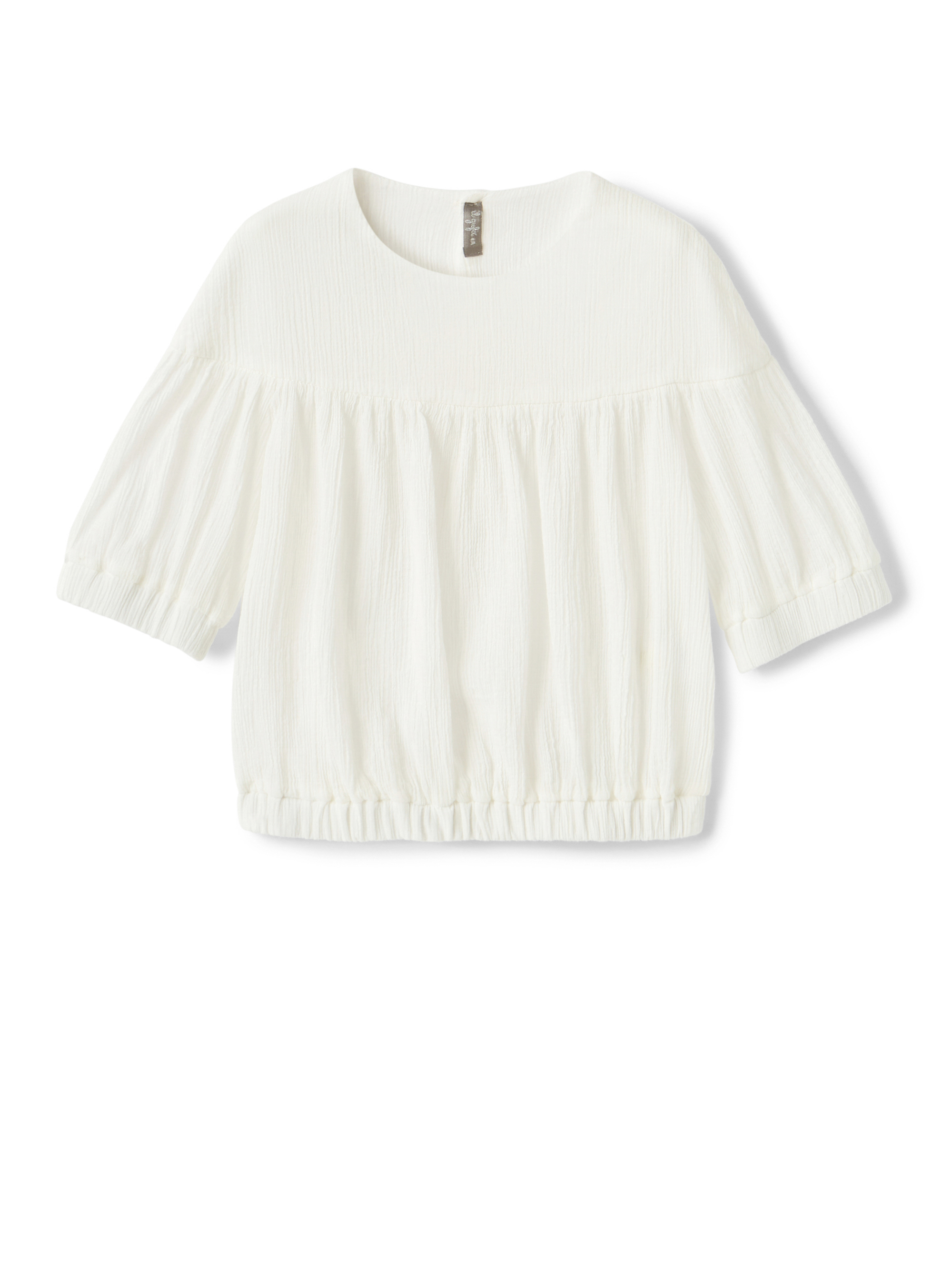 White cotton gauze shirt - Il Gufo